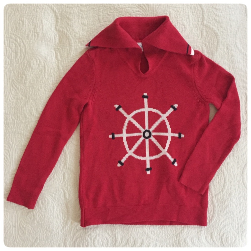 Vintage Liz Claiborne Nautical helm ship sweater, SP - Picture 8 of 8